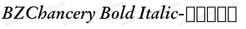 BZChancery Bold Italic字体转换
